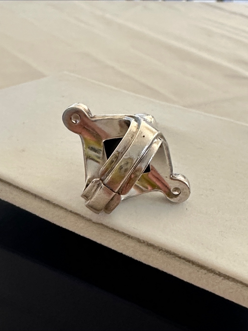 Sterling Silver Agate Eye Statement Ring - Picture 8 of 12